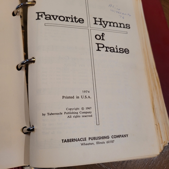 Vintage Favorite Hymns of Praise in loose leaf notebook. - Picture 2 of 15
